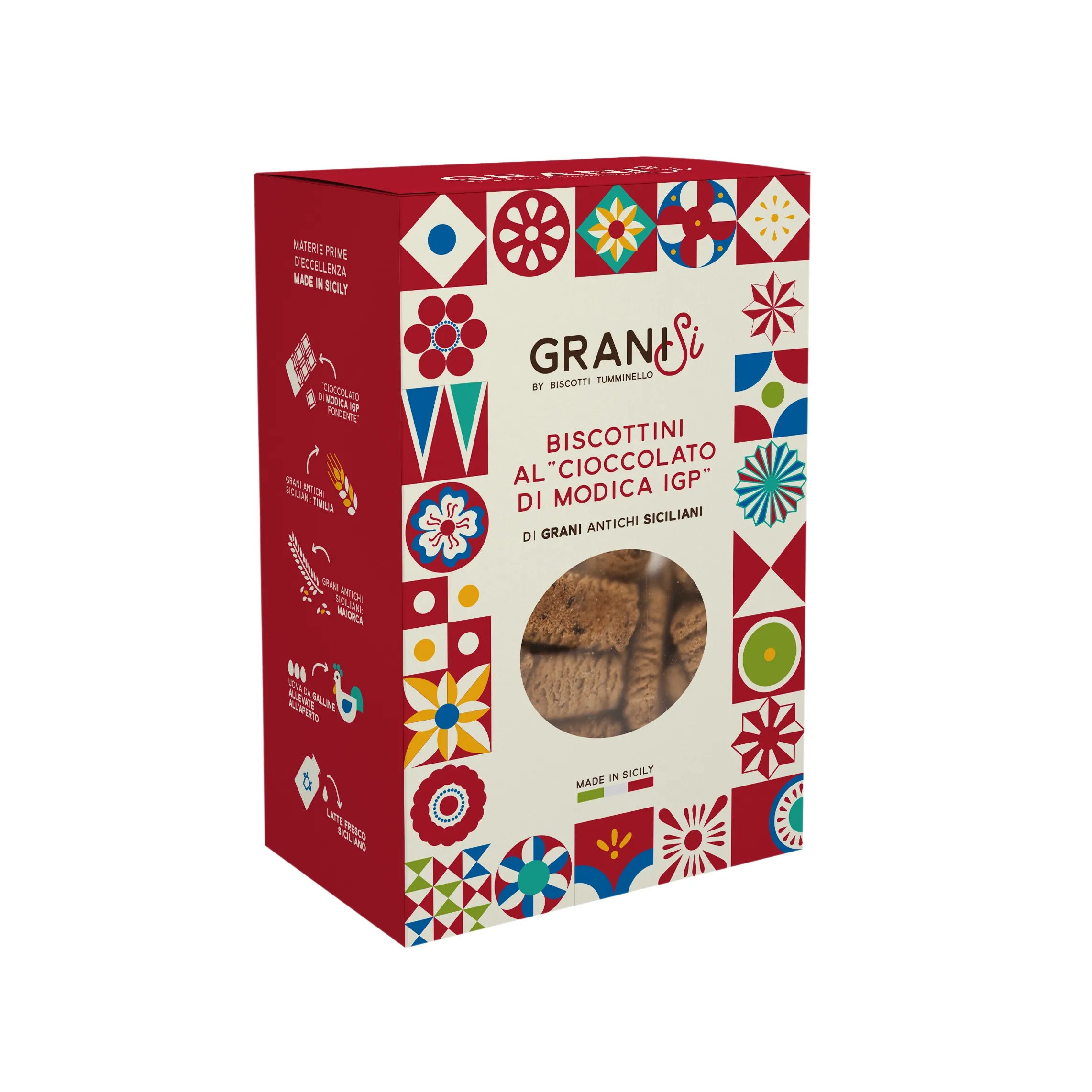 Granisi, Biscottini with Modica Chocolate IGP, 210g
