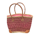 Cestini in rattan intrecciato con scritte ricamate a mano - Sage