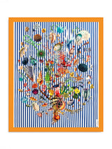 A'mmare – Sarong estivo in cotone – a righe e arancione