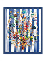A'mmare – Sarong estivo in cotone – a righe e blu